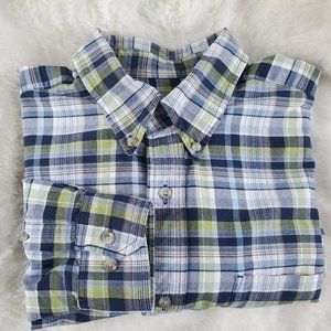 EDDIE BAUER MENS RELAXED FIT PLAID SHIRT